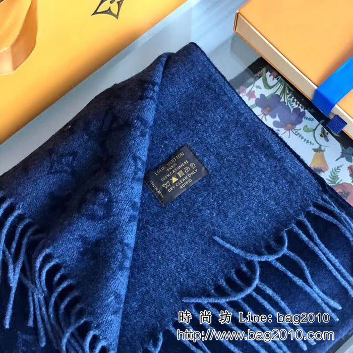 路易威登LV2018新色 雙面漸變提花羊絨圍巾 LLWJ6100